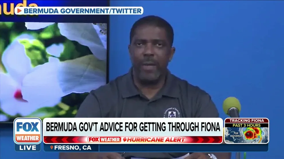 Michael Weeks of the Bermuda Minister of National Security tells Bermuda residents to prepare for a major hurricane. 