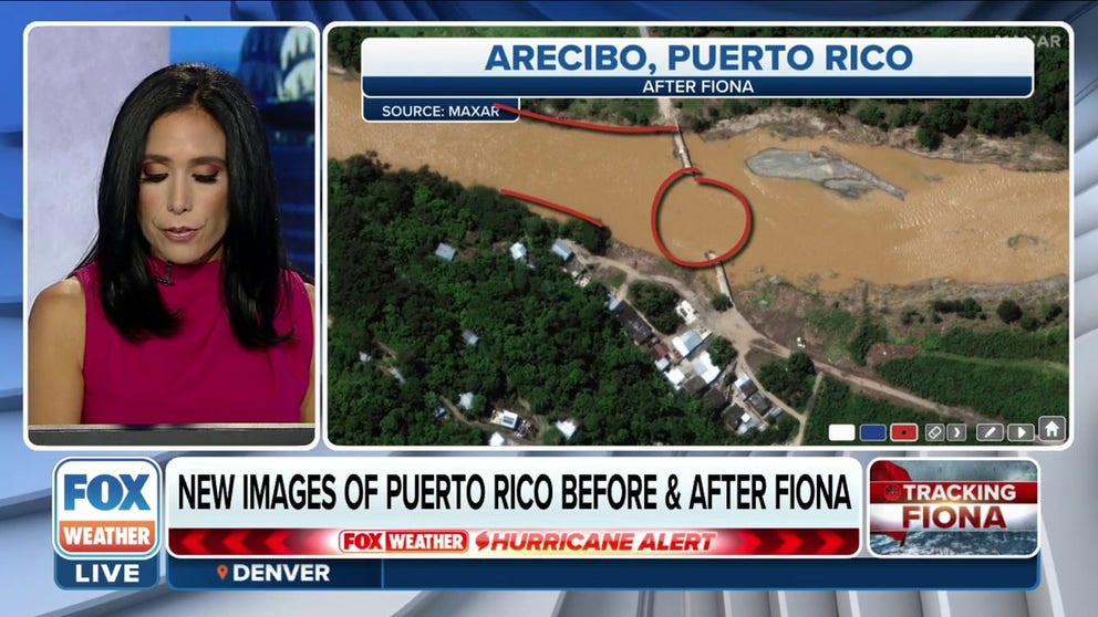 FOX Weather meteorologist Marissa Torres shows us dramatic before-and-after photos taken in Puerto Rico after Hurricane Fiona.