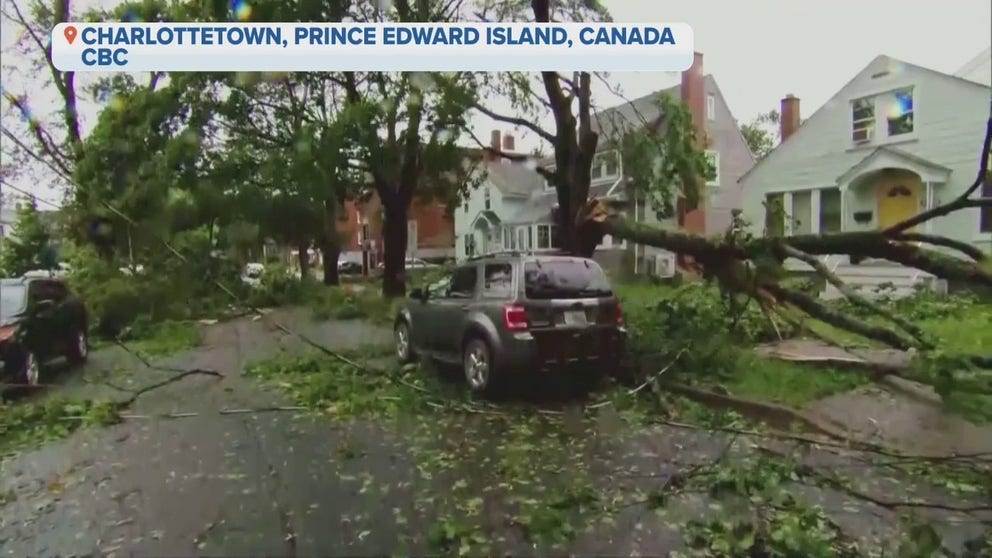 The former hurricane was the strongest land falling storm on record in eastern Canada knocking down trees, damaging homes and leaving thousands without power.