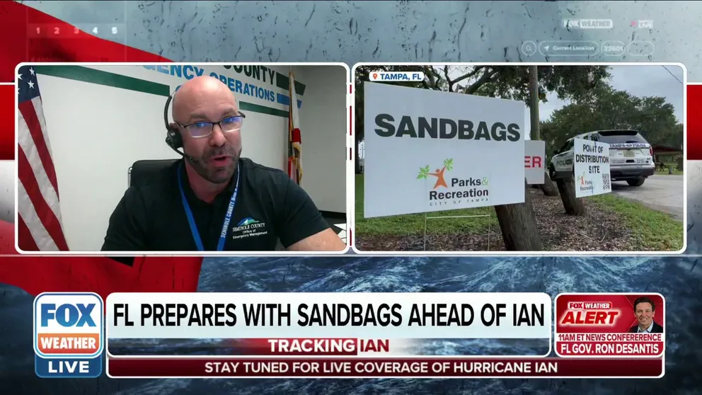 Alan Harris, Seminole County Emergency Manager, said they have already given out tens of thousands of sandbags in preparation for Hurricane Ian.