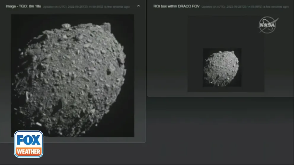 The National Aeronautics and Space Administration spacecraft sees asteroid Dimorphos before impact