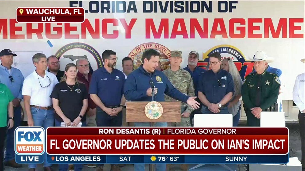 Florida Gov. Ron DeSantis said Florida is working with Elon Musk's Starlink service to get internet service to some areas hardest hit by Hurricane Ian.