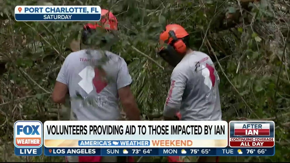 FOX Weather multimedia journalist Mitti Hicks explains how volunteers from across the country are flocking to Florida to help those who have been impacted by Hurricane Ian’s devastating effects.