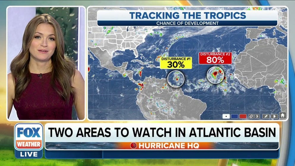 Atlantic tropical disturbances could both develop this week | Latest ...