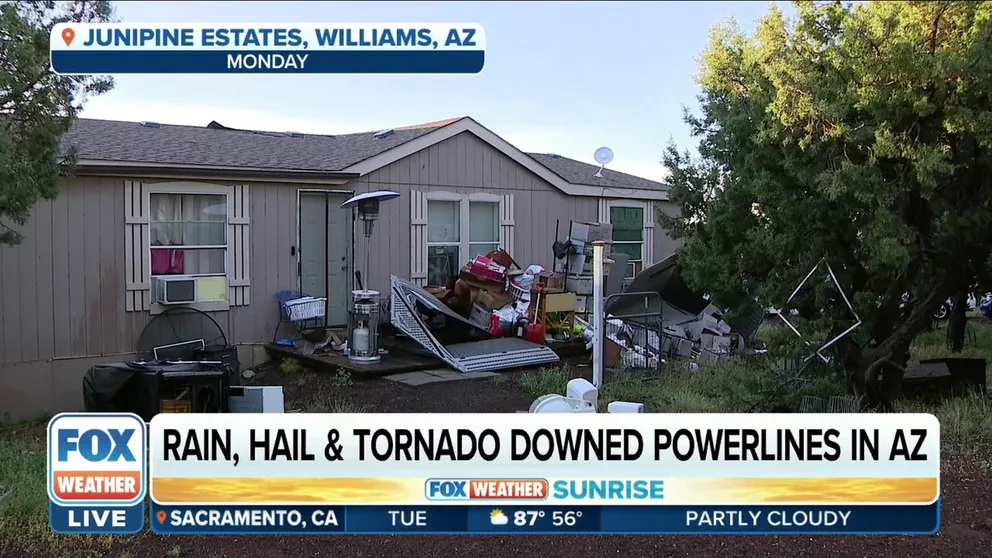 In northern Arizona, ten homes were damaged after a tornado ripped through a Coconino County neighborhood.