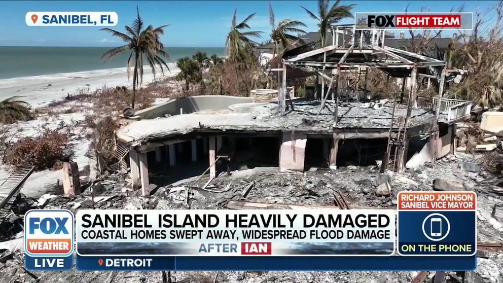 Sanibel Island Vice Mayor Richard Johnson says the amount of damage done to infrastructure is unprecedented following Hurricane Ian. Johnson tells FOX Weather 'we are moving mountains out there' and that roads are now passable. 