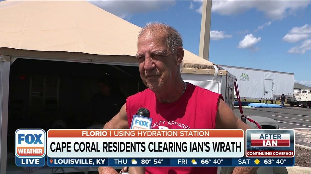 Residents in Cape Coral, Florida, receive disaster relief aid after Ian.
