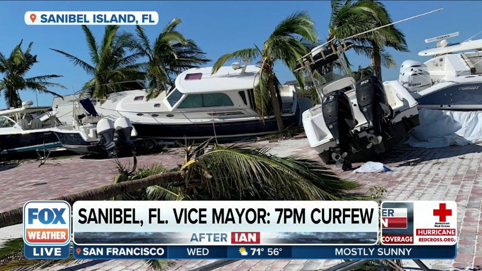 Sanibel Island Vice Mayor Richard Johnson says the damage from Hurricane Ian in Sanibel is ‘hard to comprehend.’ Johnson tells FOX Weather there is a 7 pm ET curfew on Wednesday evening to keep residents off the island and away from danger.