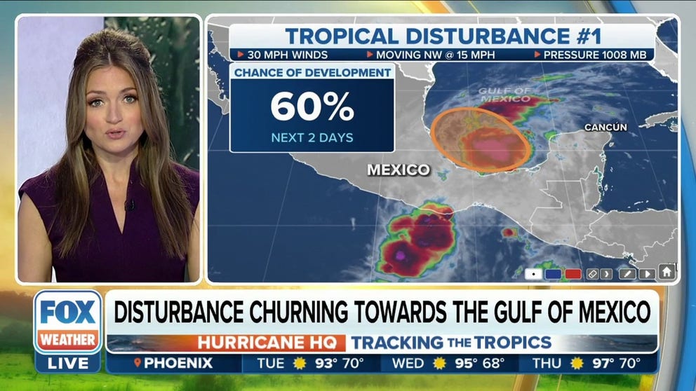 Development chances increase for tropical disturbance nearing Gulf of ...