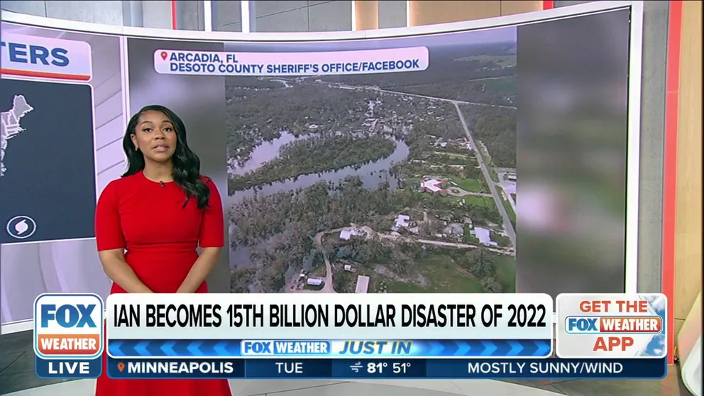 NOAA has designated Hurricane Ian as the 15th billion-dollar disaster of 2022. 