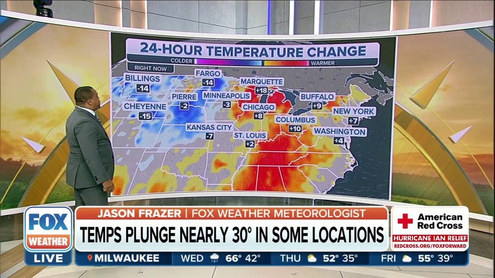 Cold front could cause temperatures to drop nearly 30 degrees in some ...