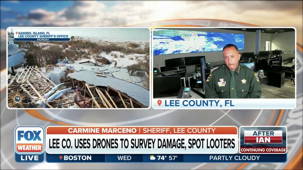 The Lee County Sheriff’s Office said it is using drones to survey damage and spot looters across the southwest Florida county in the wake of Hurricane Ian. Lee County Sheriff Carmine Marceno provided an update on recovery efforts. 