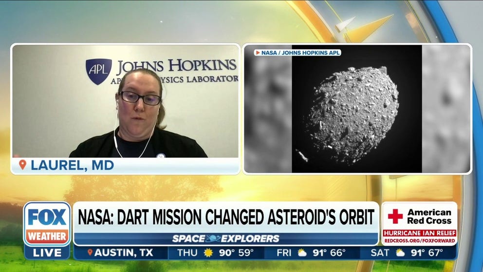 Angela Stickle, Planetary Geologist at the Johns Hopkins Applied Physics Laboratory, talks about NASA’s first planetary defense test that changed an asteroid’s orbit by 32 minutes.