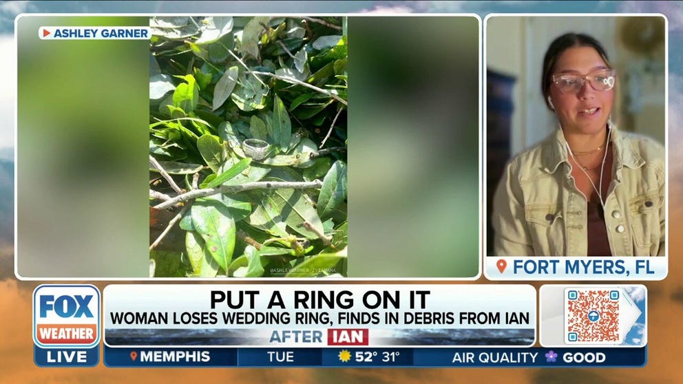 Ashley Garner, who lost her wedding ring in Ian debris, shares with FOX Weather how the precious valuable was recovered following the hurricane. 