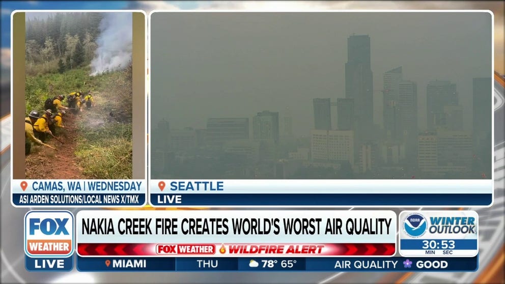 Thick wildfire smoke that has been draped over parts of the Pacific Northwest for weeks due to relentless fires burning in the Cascades and eastern Washington has become even worse over the Seattle and Portland metro areas.