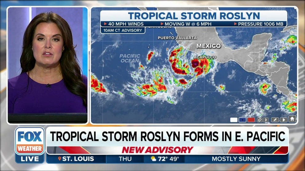 Tropical Storm Roslyn Forms In Eastern Pacific | Latest Weather Clips ...