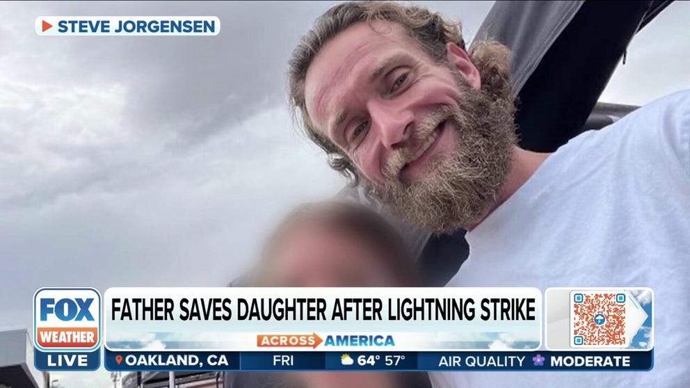 Steven Jorgensen, a former Marine, jumped into action after his daughter Ella was hit by a bolt of lightning in Arizona. Jorgensen tells FOX Weather how medical training he learned in Afghanistan led to a life being saved. 
