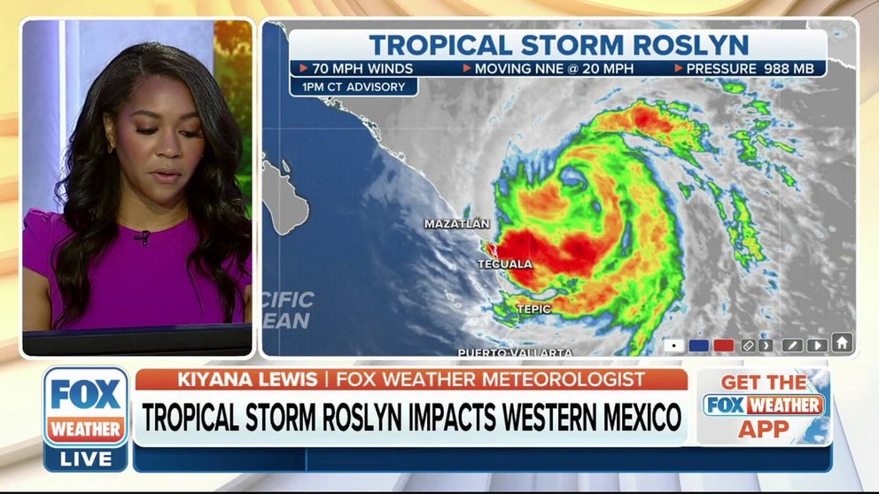 Roslyn downgraded to Tropical Storm | Latest Weather Clips | FOX Weather
