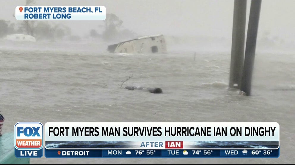 Fort Myers Beach resident Robert Long details what it was like riding out Hurricane Ian on a dinghy.