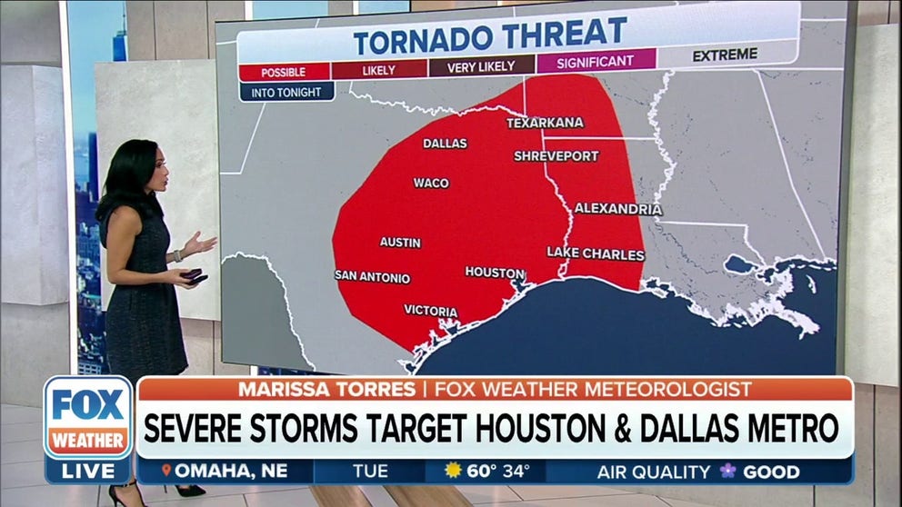 Severe weather threat overnight | Latest Weather Clips | FOX Weather