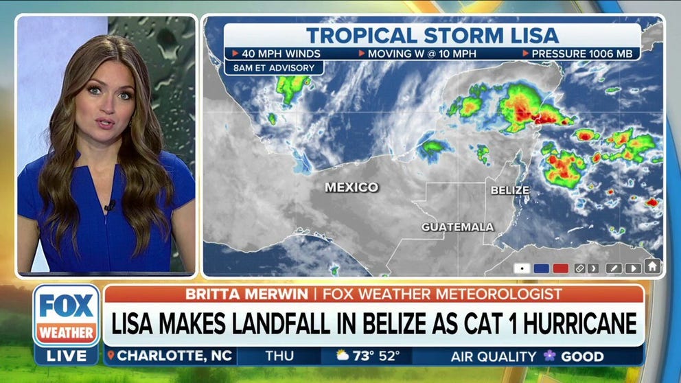 Tropical Storm Lisa Continues To Weaken As It Moves Over Central ...