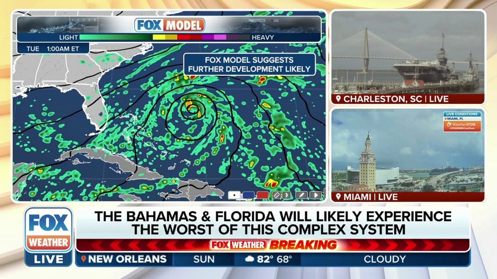 The NHC identified the tropical disturbance as Invest 98L. FOX Weather shows the possible impacts.