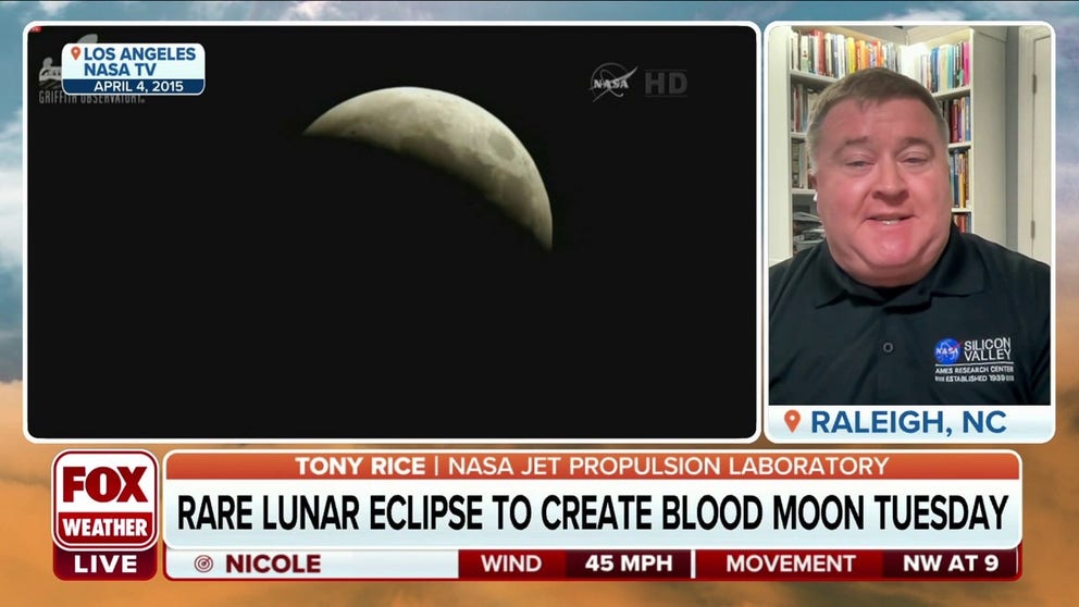 Tony Rice, Ambassador for the NASA Jet Propulsion Laboratory, on where and when skygazers can catch a glimpse of the blood moon eclipse.  