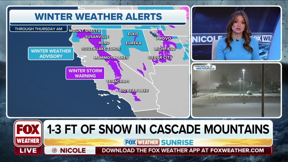 Significant storm bringing heavy snow to mountains out West, rain to ...
