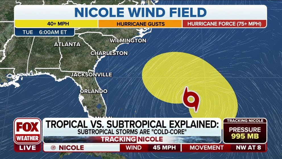 FOX Weather's Steve Bender explains the difference between tropical and subtropical storms. 