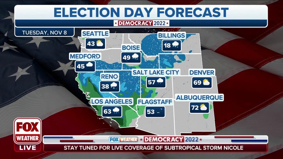 Election Day Forecast: Rain and snow will impact some voters across the U.S.