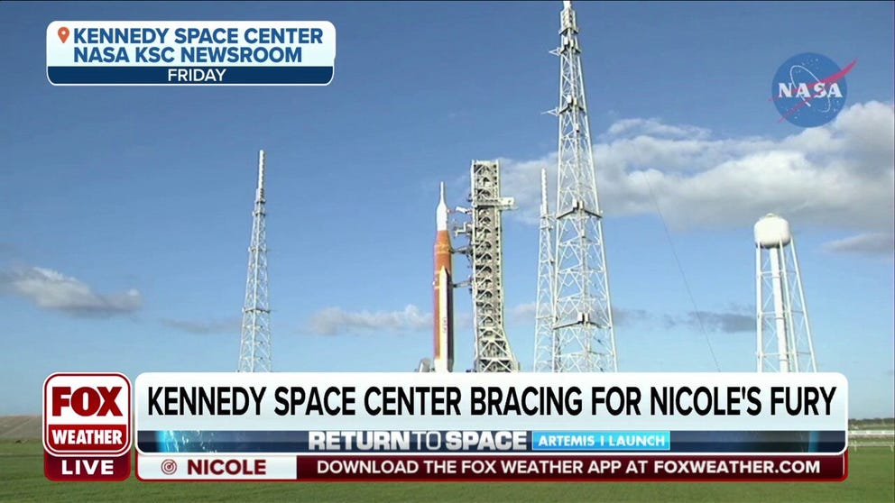 Florida is preparing for impacts from Tropical Storm Nicole. The system will soak the Space Coast and bring hurricane-strength winds near where NASA's Artemis 1 rocket is awaiting liftoff.