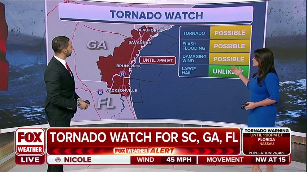 Tornado Watch issued for parts of SC, GA and FL | Latest Weather Clips ...