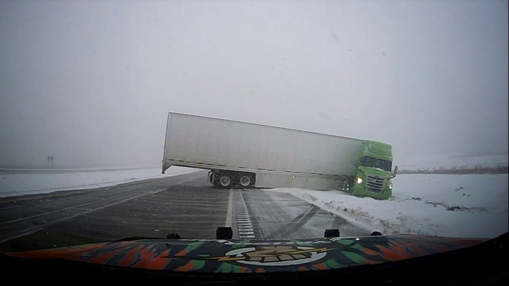 Up to an inch of ice followed by a foot of snow created a mess in North Dakota that caused accidents across the state. The ND DOT closed a section of I-94 due to low visibility and to clear the wrecks.