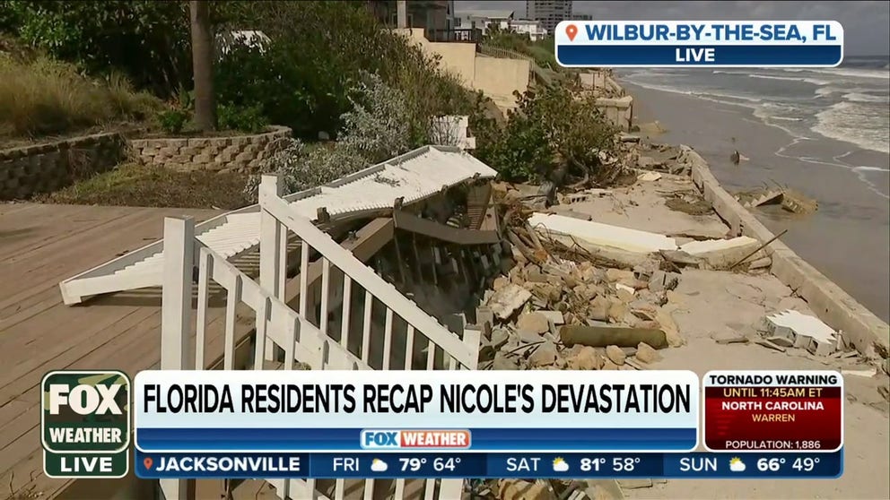 FOX Weather's Katie Garner spoke to a homeowner about the damage sustained to her home from Nicole. 