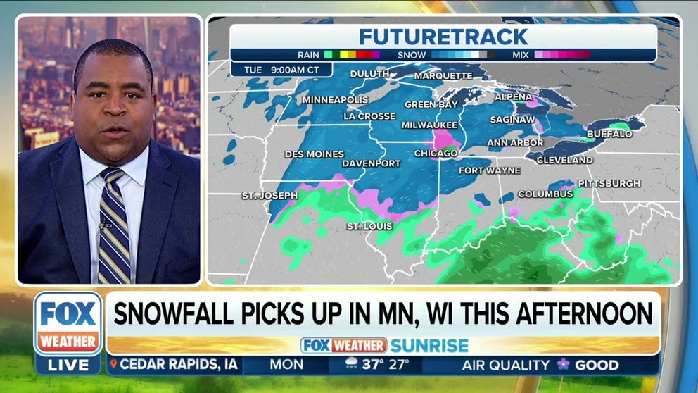 Multiple rounds of snow to blanket Upper Midwest, Great Lakes | Latest ...