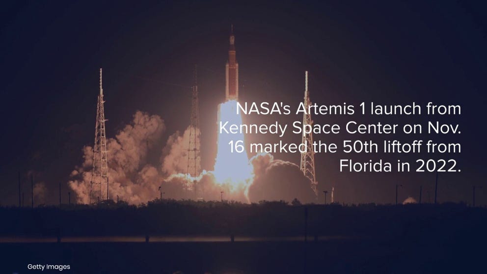 Worldwide and in the U.S. orbital rocket launches are setting new records. NASA's Artemis 1 launch marked the 50th liftoff from Florida in 2022. 