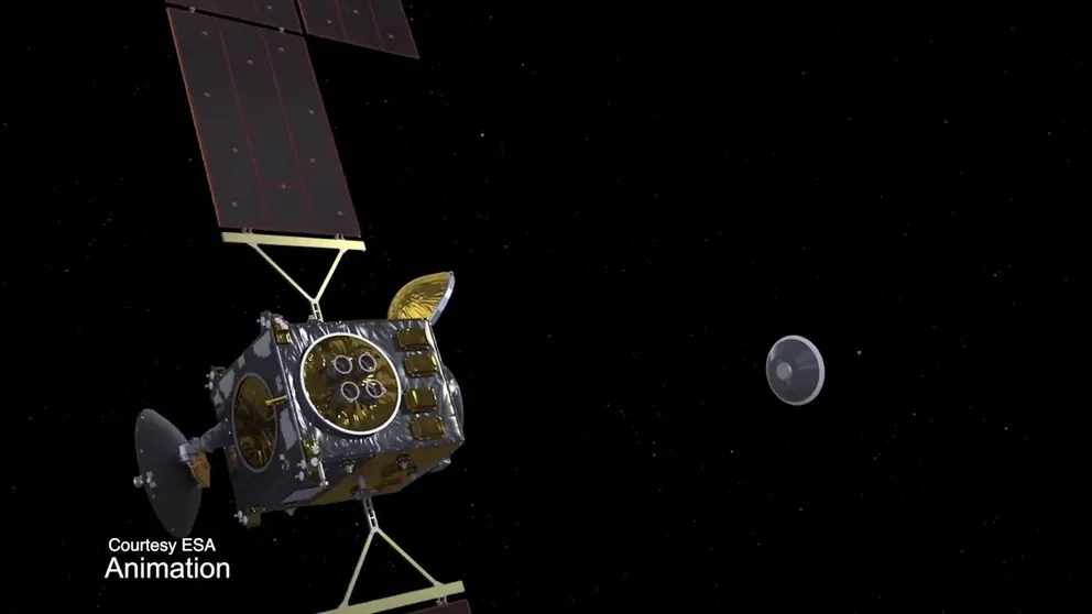 This short animation features key moments of NASA and ESA’s Mars Sample Return campaign, from landing on Mars and securing the sample tubes to launching them off the surface and ferrying them back to Earth.