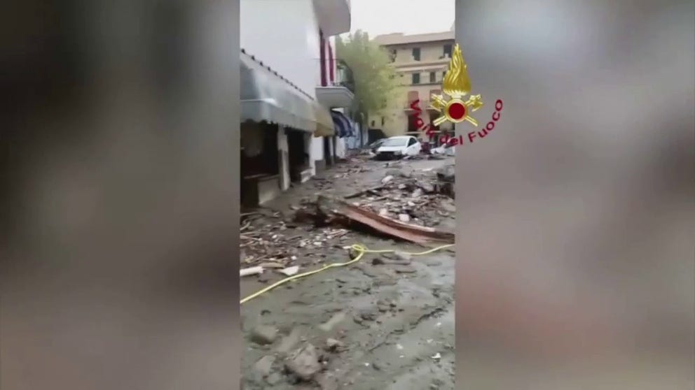 The chaotic video echoes firefighters thoughts as they search through streets filled with rocks, parts of homes and submerged cars for survivors of Saturday mornings debris flow.