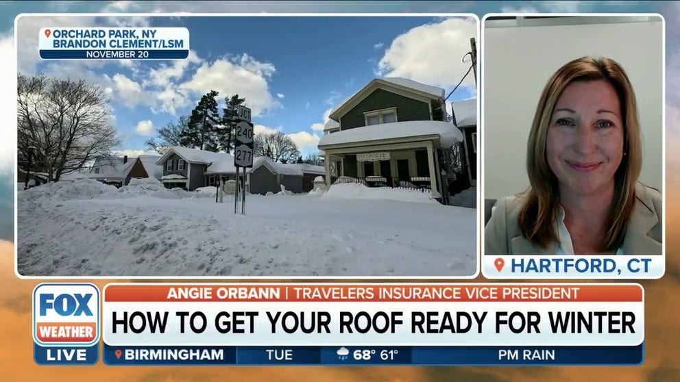 Vice President of Travelers Insurance Angi Orbann joins FOX Weather to discuss the best practices for protecting your home's roof this winter.