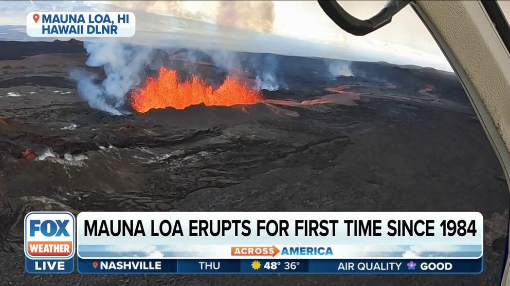 Hawaii County Mayor Mithc Roth joins FOX Weather to discuss the lava flow from the Mauna Loa volcano that is threatening the DKI Highway.