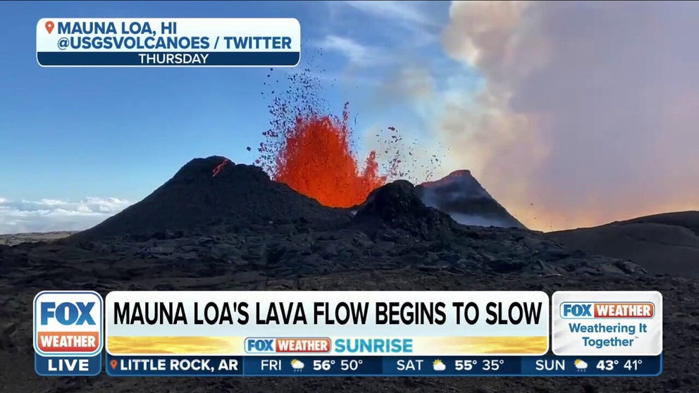 Lava flows from Hawaii's Mauna Loa volcano are slowing but will begin to spread out and inflate.