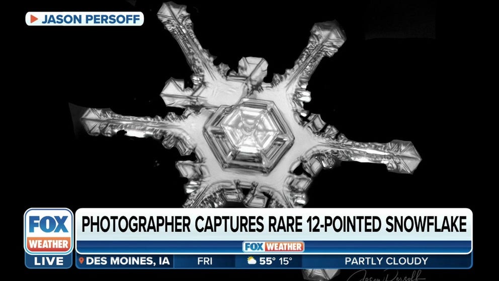 Colorado doctor and photographer Jason Persoff is taking the time to make sure the hidden beauty of snowflakes don't go unnoticed, including a rare 12-pointed snowflake he captured last week. 