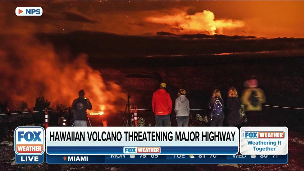 Hawaii's Mauna Loa volcano continues to erupt but lava flows have slowed with sporadic advancements. FOX Weather Correspondent Max Gorden reports from the Big Island on how officials are preparing for potential impacts.