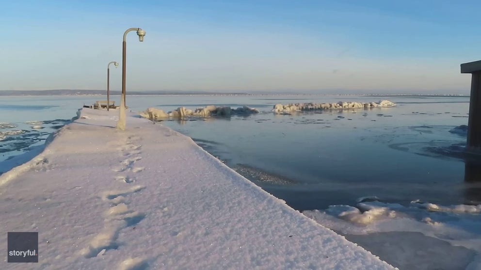 Large sheets of ice cracked on Lake Superior due to cold weather across northern Wisconsin on Sunday, December 4. (Video: Cheryl Koval via Storyful)