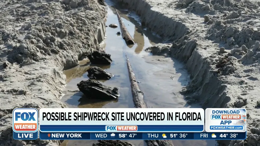 Archaeologists are investigating a potential shipwreck discovered off Dayton Beach, Florida. 