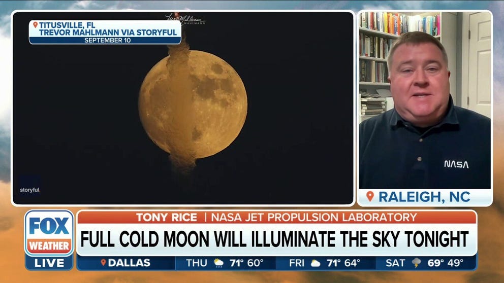 Ambassador for the NASA Jet Propulsion Laboratory Tony Rice explains why Wednesday’s full cold moon will be ‘particularly special’ for star gazers.