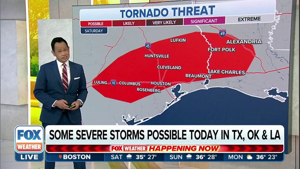 Some severe storms possible Saturday in Texas, Oklahoma, Louisiana ...