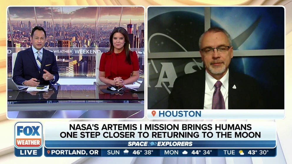 The Artemis 1 test flight ends Sunday when Orion splashes down in the Pacific Ocean. Jim Free, Associate Administrator for NASA's Exploration Systems Development, speaks with FOX Weather to discuss what we can expect when the Orion splashdown happens Sunday afternoon.