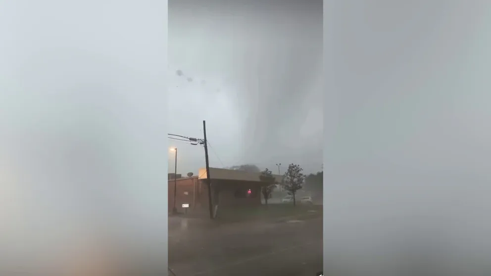 Man films possible tornado rolling through Grapevine, Texas on Tuesday afternoon. (Credit: Blake Foster/Twitter)