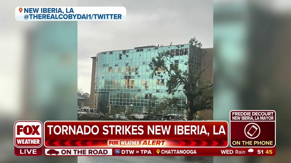 Freddie DeCourt, New Iberia Mayor, says no fatalities have been confirmed following a tornado that damaged structures and destroyed several homes in the area. 